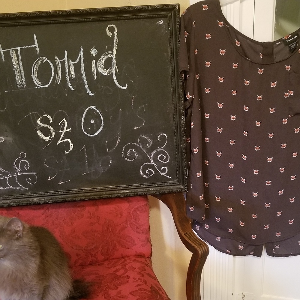 Nerdy Fox print top